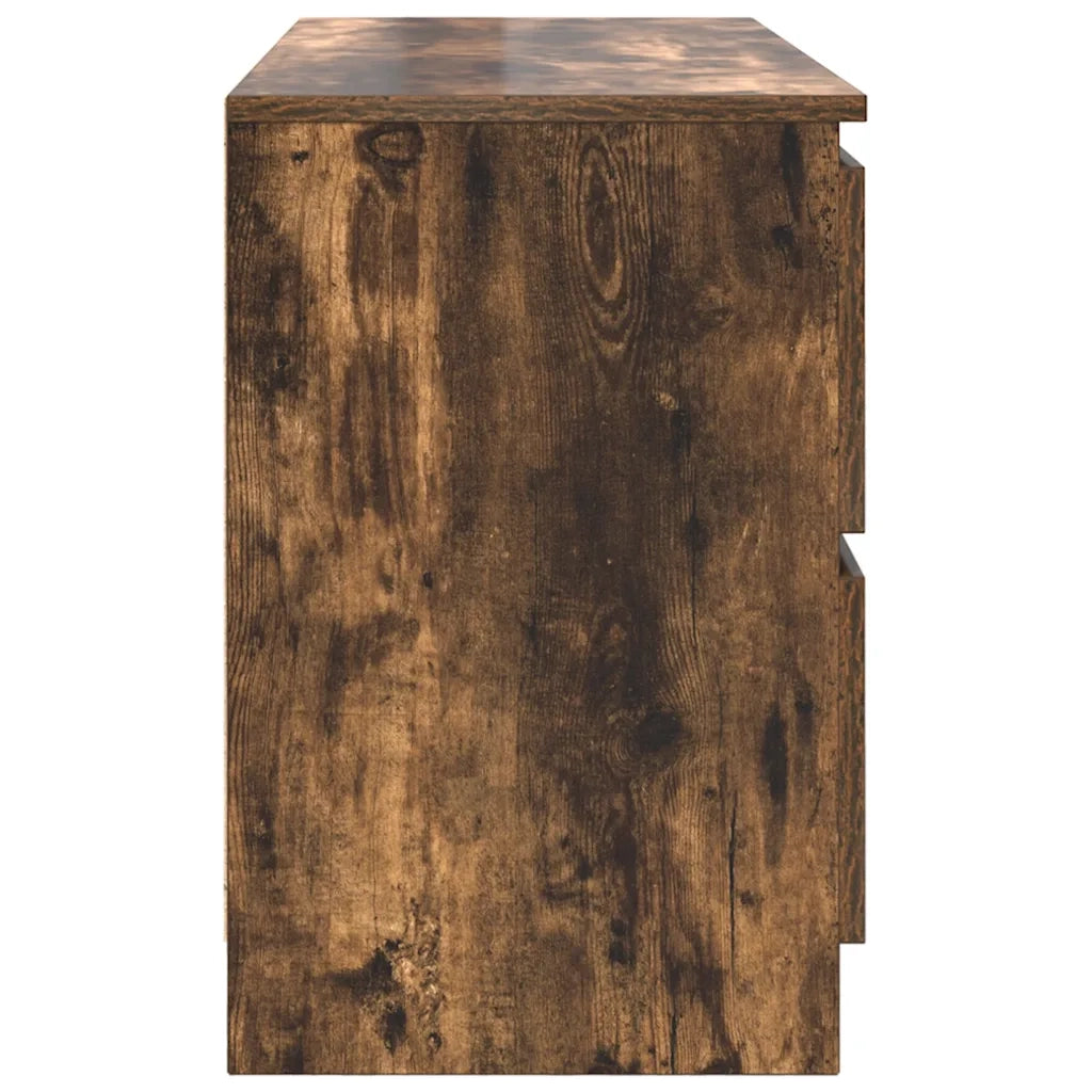 Mobile TV Rovere Fumo 100x35x54 cm in Legno Multistrato 861800