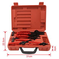 Set di 11 pinze per Seeger anelli d'arresto elastici esterni e interni