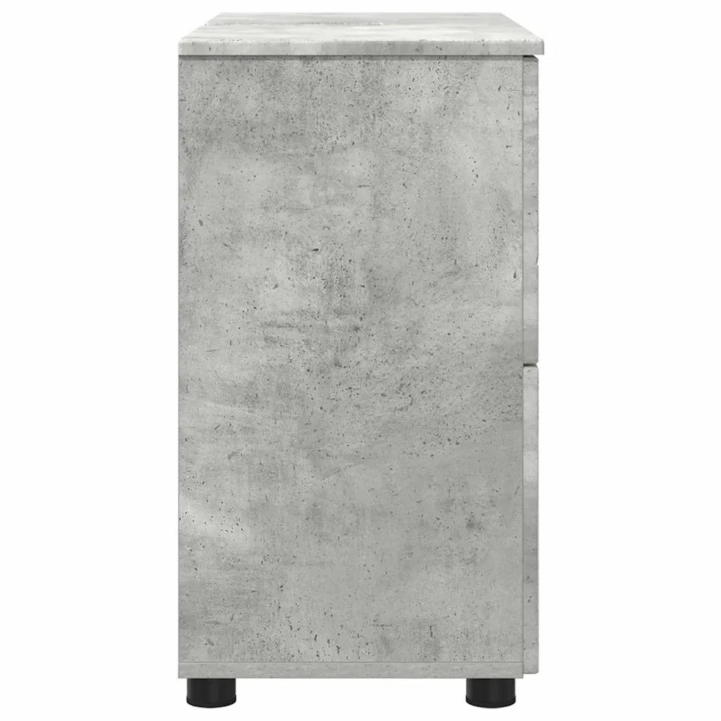 Mobile da Bagno con cassetto Grigio cemento 76,5 x 35 x 64 cm