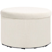 Pouf contenitore rotondo ¨C zephmum ¨C velluto, beige, ?60x41 cm