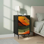 Armadio da Notte BONN 2 pz Rovere Nero 36 x 33 x 61 cm 8007334
