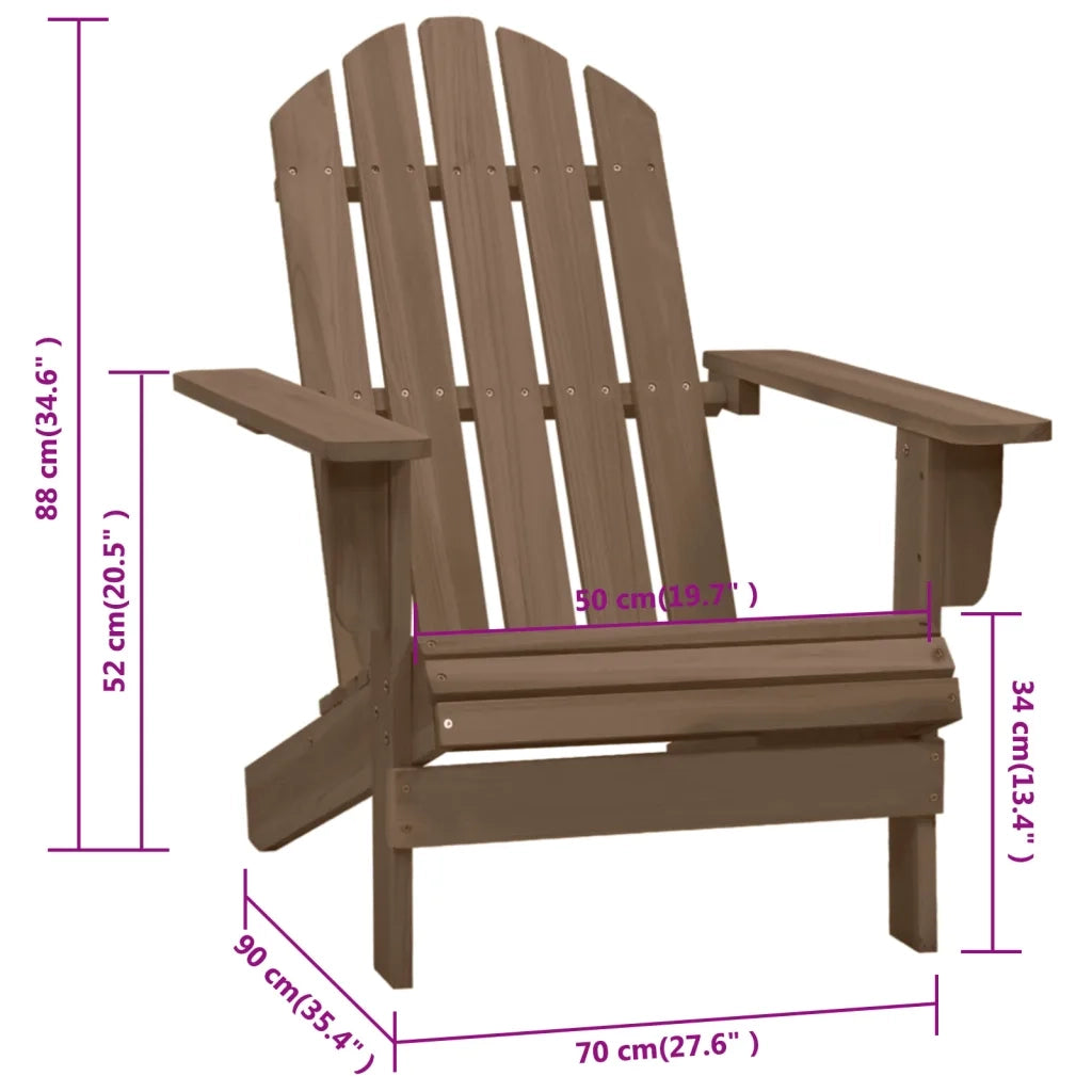 Sedia da Giardino in Legno Marrone