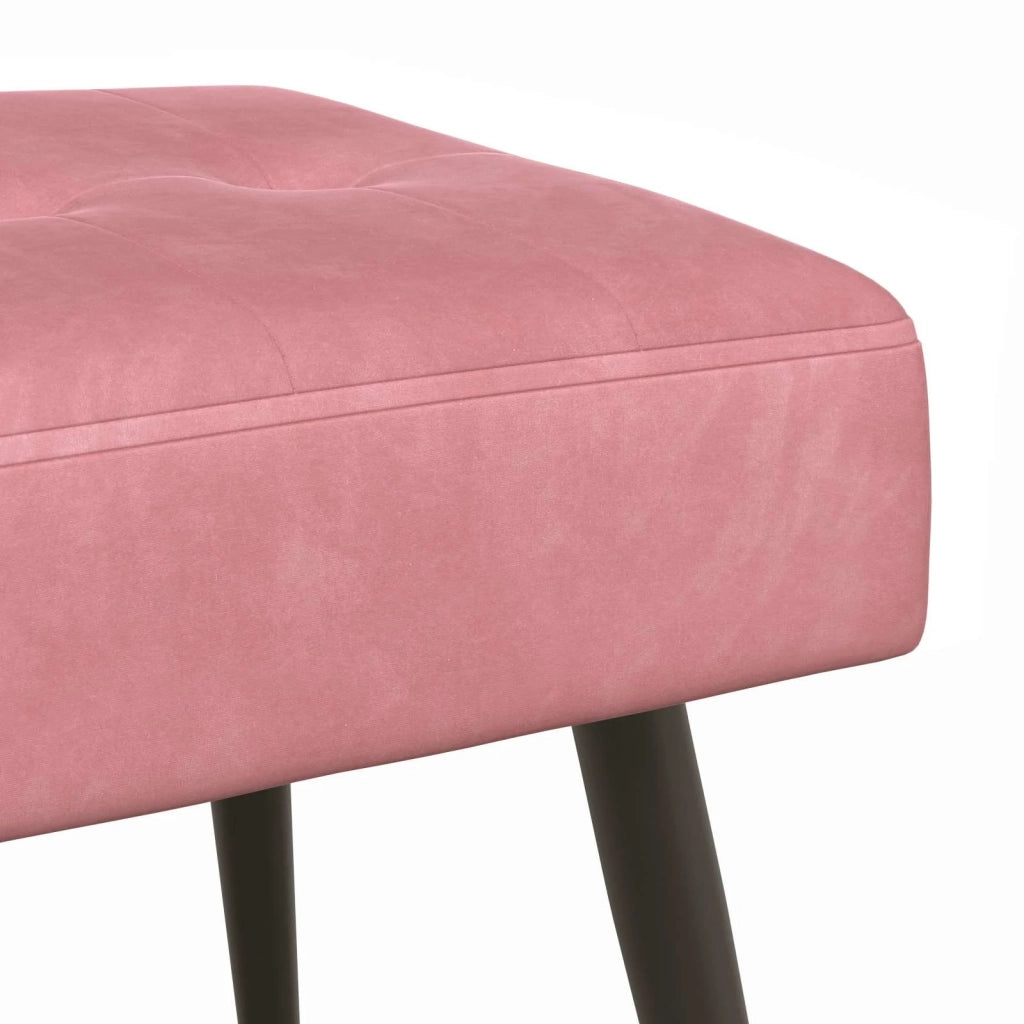 Panchina con bottoni imbottiti Rosa 80 x 40 x 46 cm Velluto 42038519