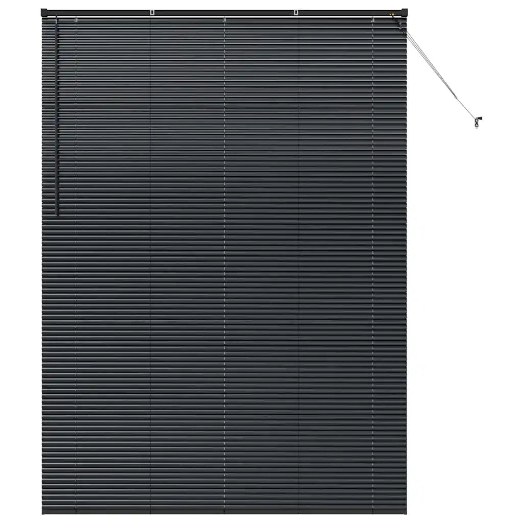 vidaXL Tenda per Finestra con tende Nero Alluminio