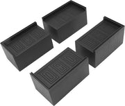 Altezza per Mobili - Tappetino per Piedi - Piatto in Gomma Elevato - Supporti per Piedi dei Mobili - Nero - 3 Pollici - Mobili per Ambiente Grande - 4 Set