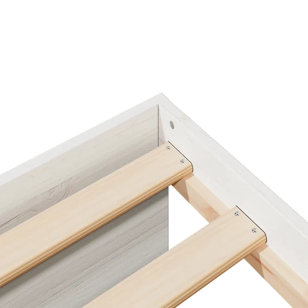 Dormeuse senza Materasso Bianca 90x190 cm Legno Massello Pino 859248
