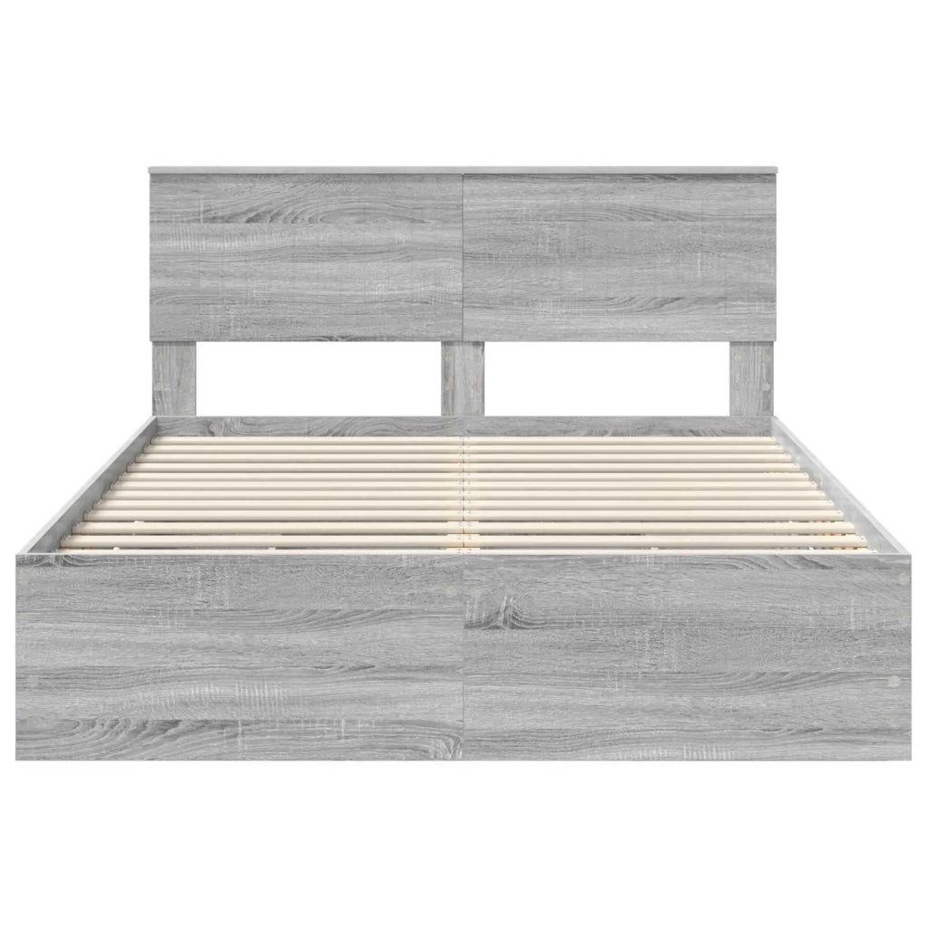 Struttura del letto con cassetto Grigio Sonoma 140 x 200 cm 3410705
