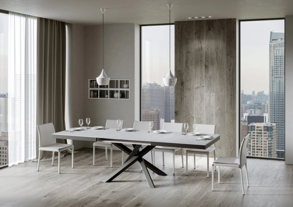 Tavolo Allungabile 160-264x90x80 cm Volantis Evolution Bianco Frassino