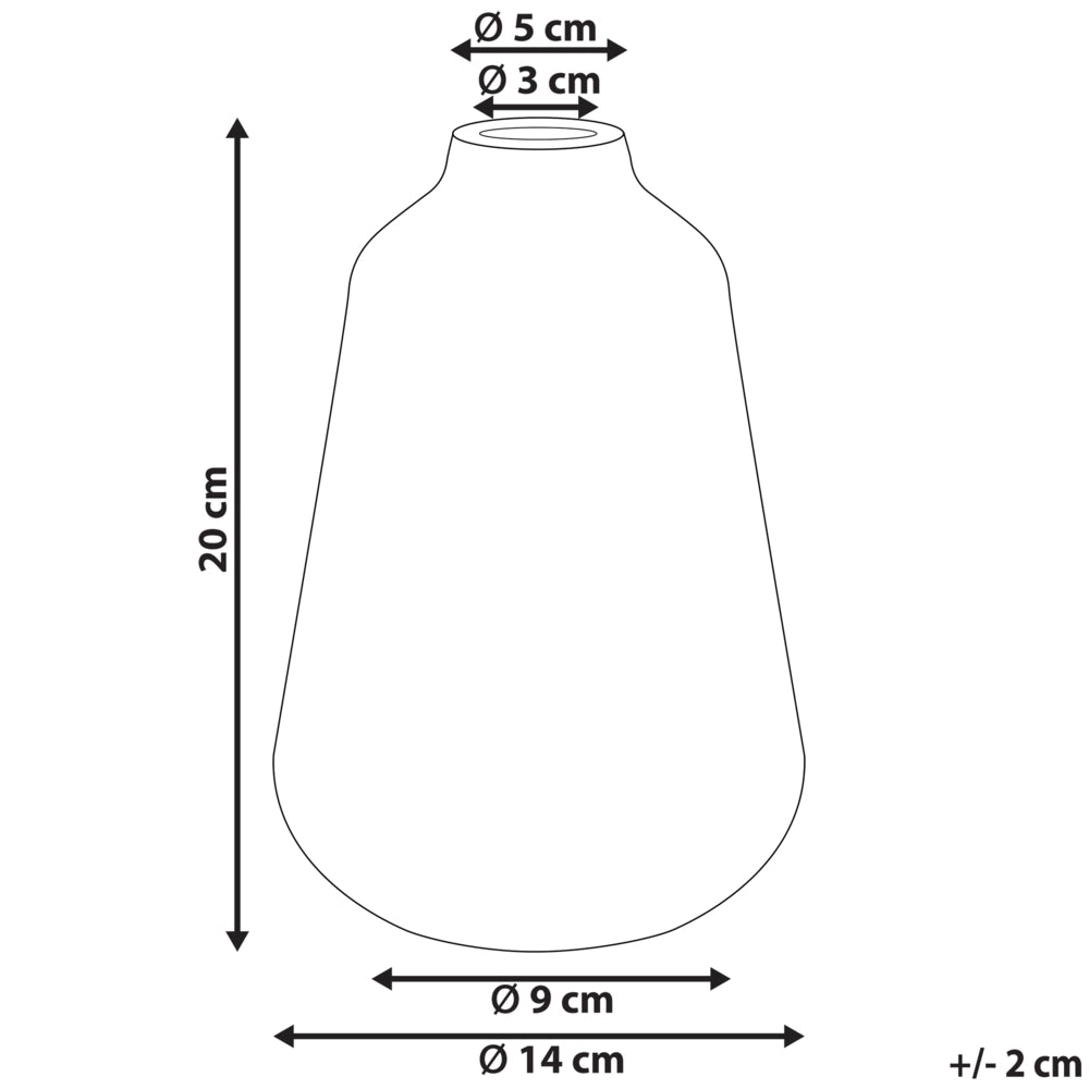 Vaso per fiori in gres porcellanato bianco e blu effetto invecchiato vaso per interni 20 cm