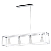 Lampadario Italux Sigalo industriale cromo 4xE27 dimmerabile
