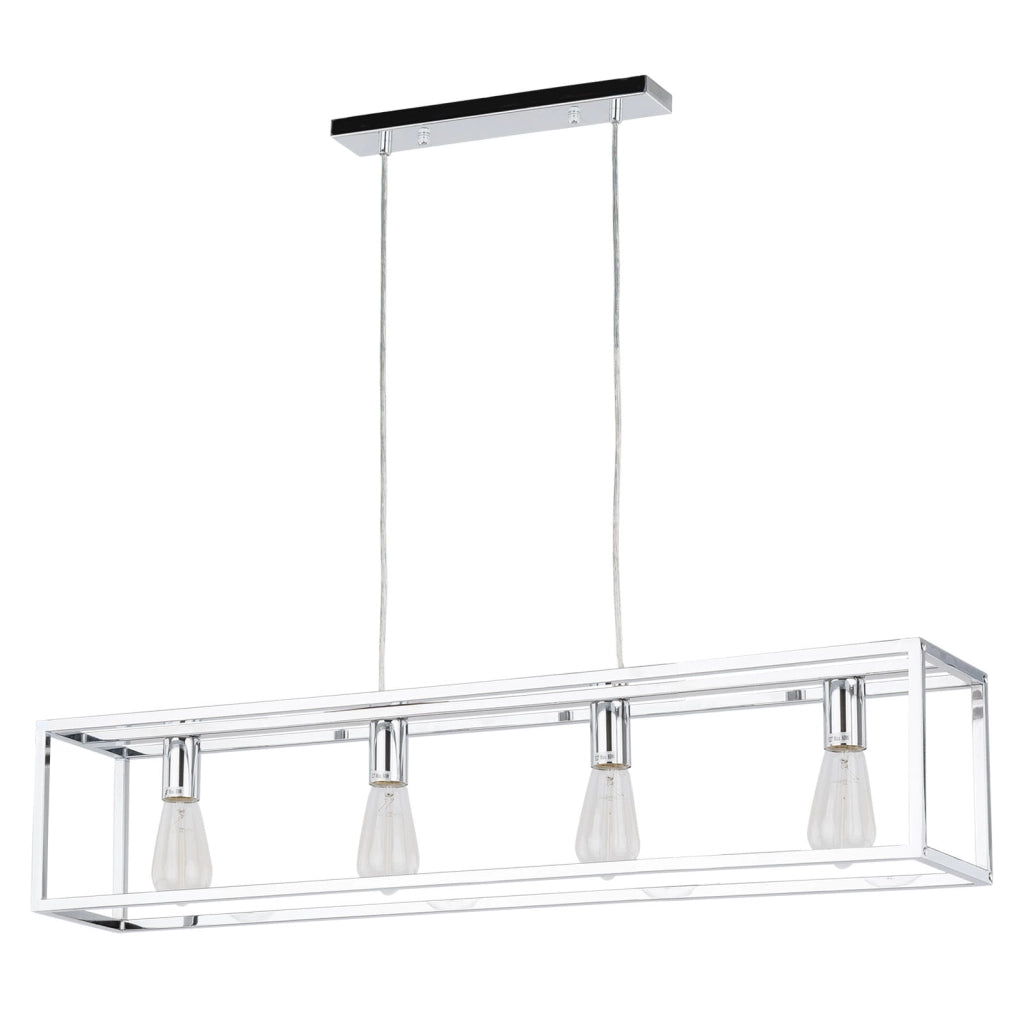 Lampadario Italux Sigalo industriale cromo 4xE27 dimmerabile