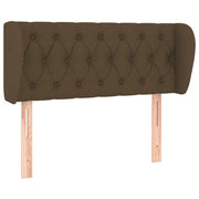 Testiera | Testata ad Orecchio Marrone Scuro 103x23x78/88 cm in Tessuto