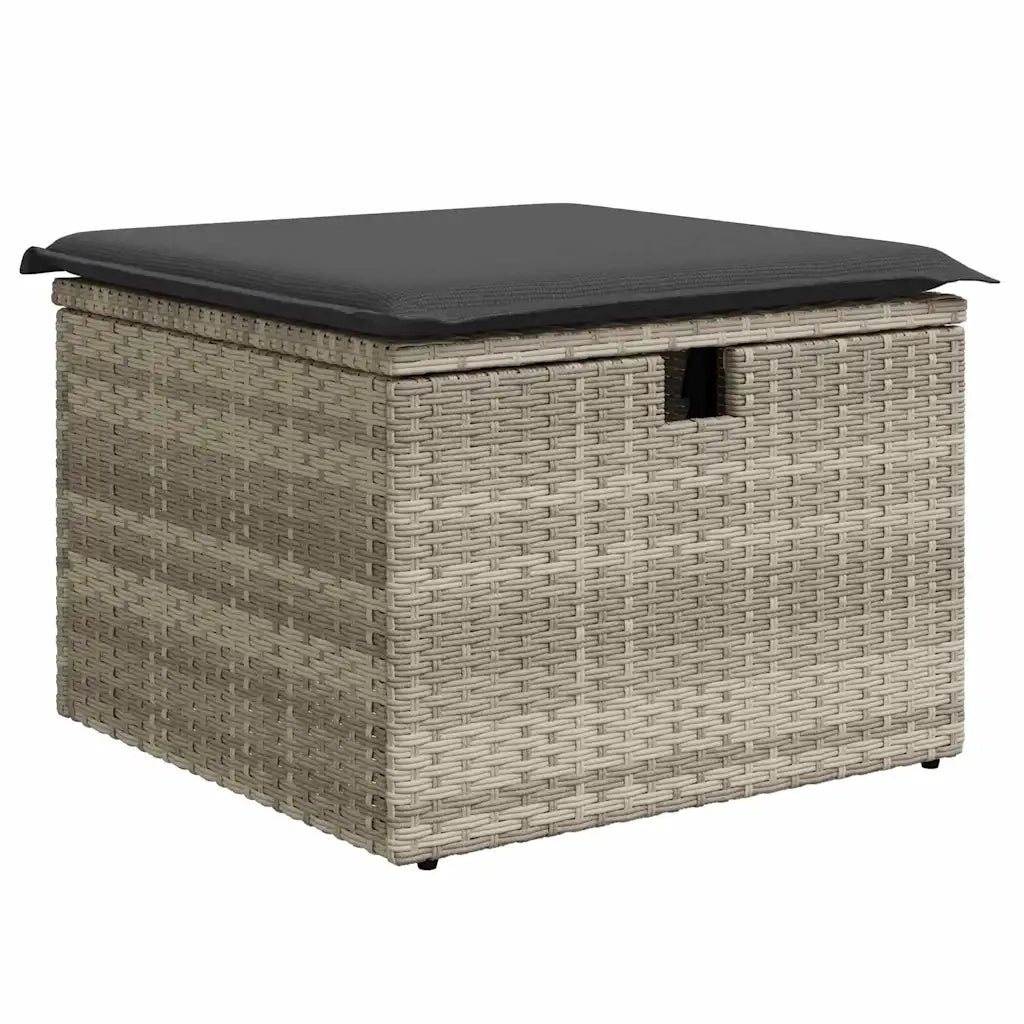 Set Divano da Giardino 8 pcs Grigio chiaro polyrattan