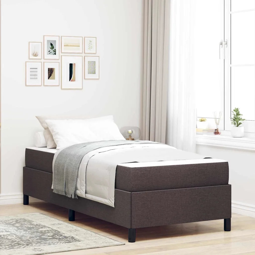 vidaXL Letto a molle Marrone e Nero 90 x 190 cm