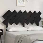 Testiera per Letto-Testata-Testiera Decorativa Nera 141x3x80,5 cm in Legno Massello di Pino