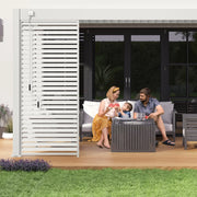 Pergola bioclimatica OmbrÃ©a Â® VS 3x4M addossata - Bianco - V2