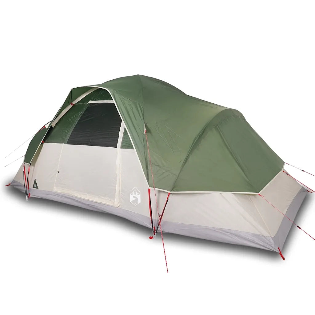 Tenda da Campeggio a Cupola per 9 Persone-Tenda per Escursionismo Verde Impermeabile