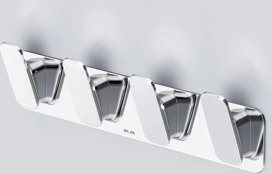 Maniglie per asciugamani 5 pezzi da parete in acciaio inossidabile per bagno e toilette AIB35900 - design moderno e chromato