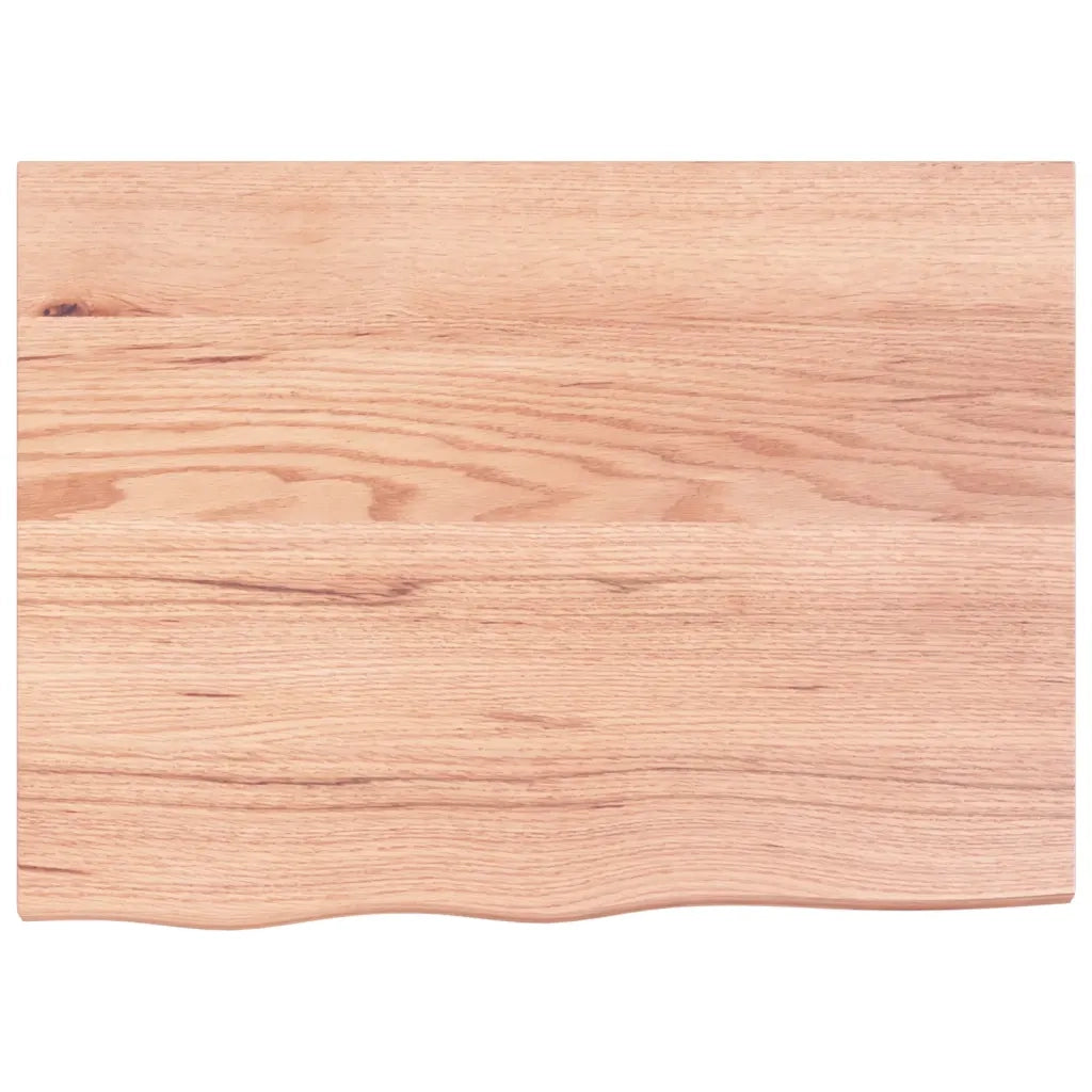 Piano Bagno Marrone Chiaro 80x60x2 cm Legno Massello Trattato 3156122