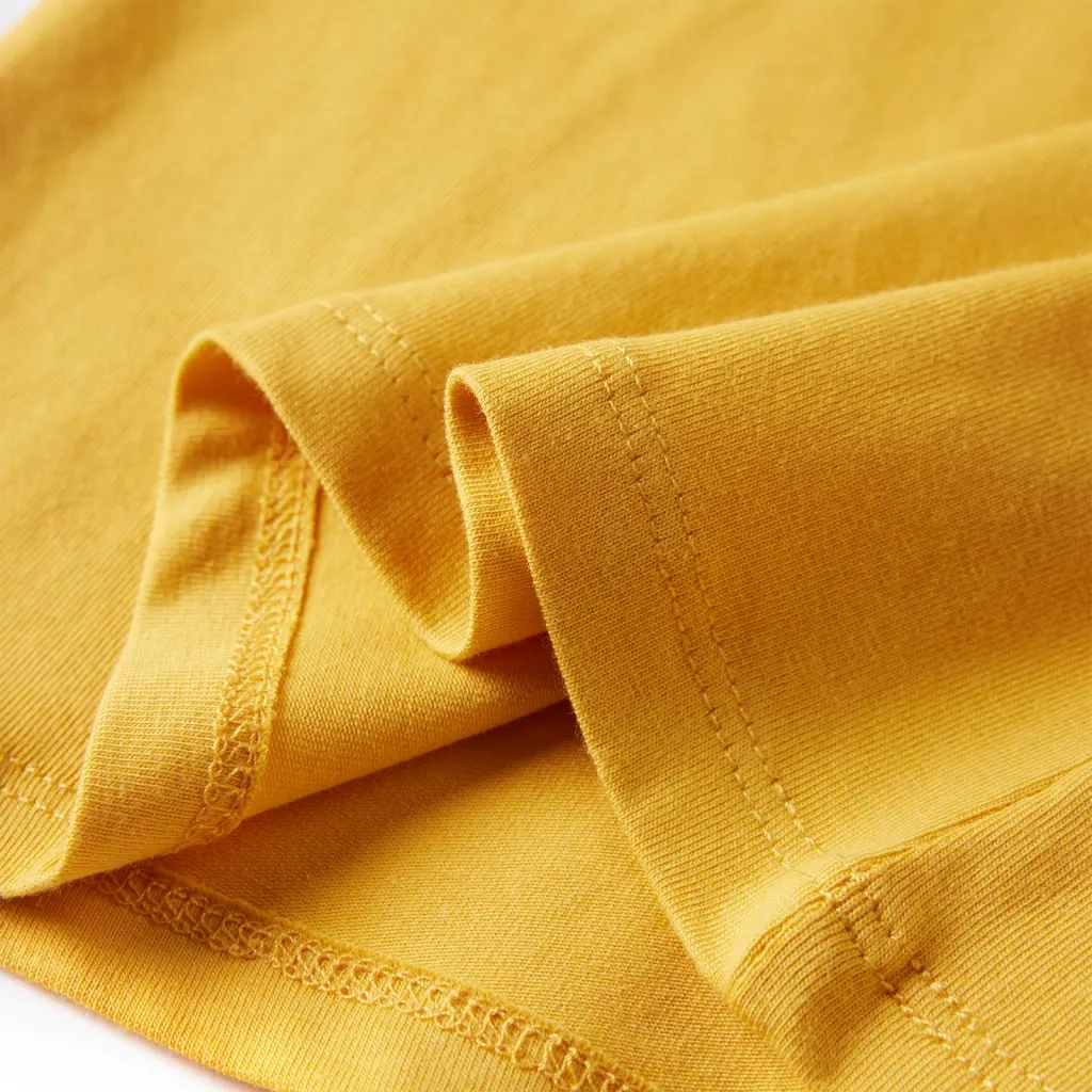 Maglietta per Bambini Maniche Lunghe Ocra Scuro 140 13638