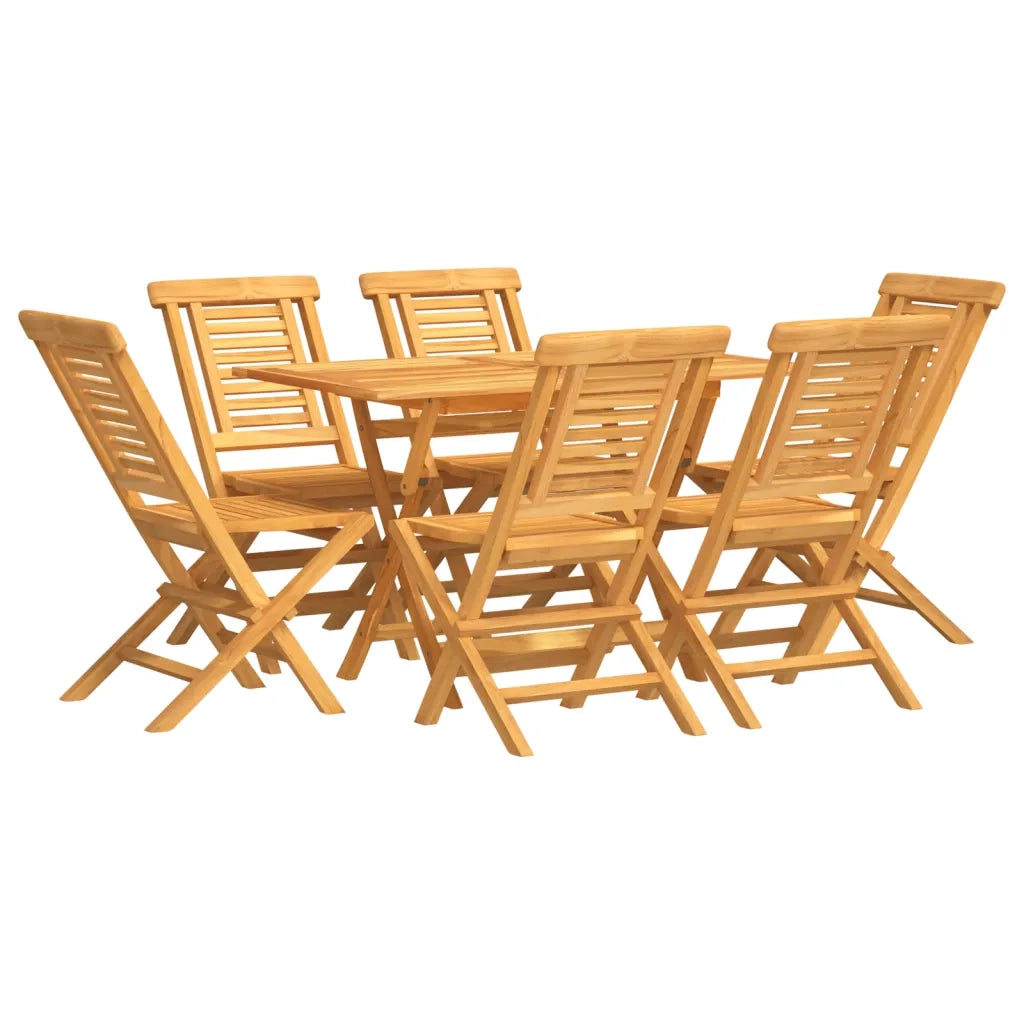 Set da Pranzo da Giardino 7 pz in Legno Massello di Teak 3155000