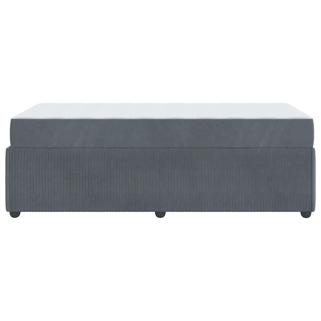Struttura del letto Grigio scuro 90 x 190 cm Tessuto