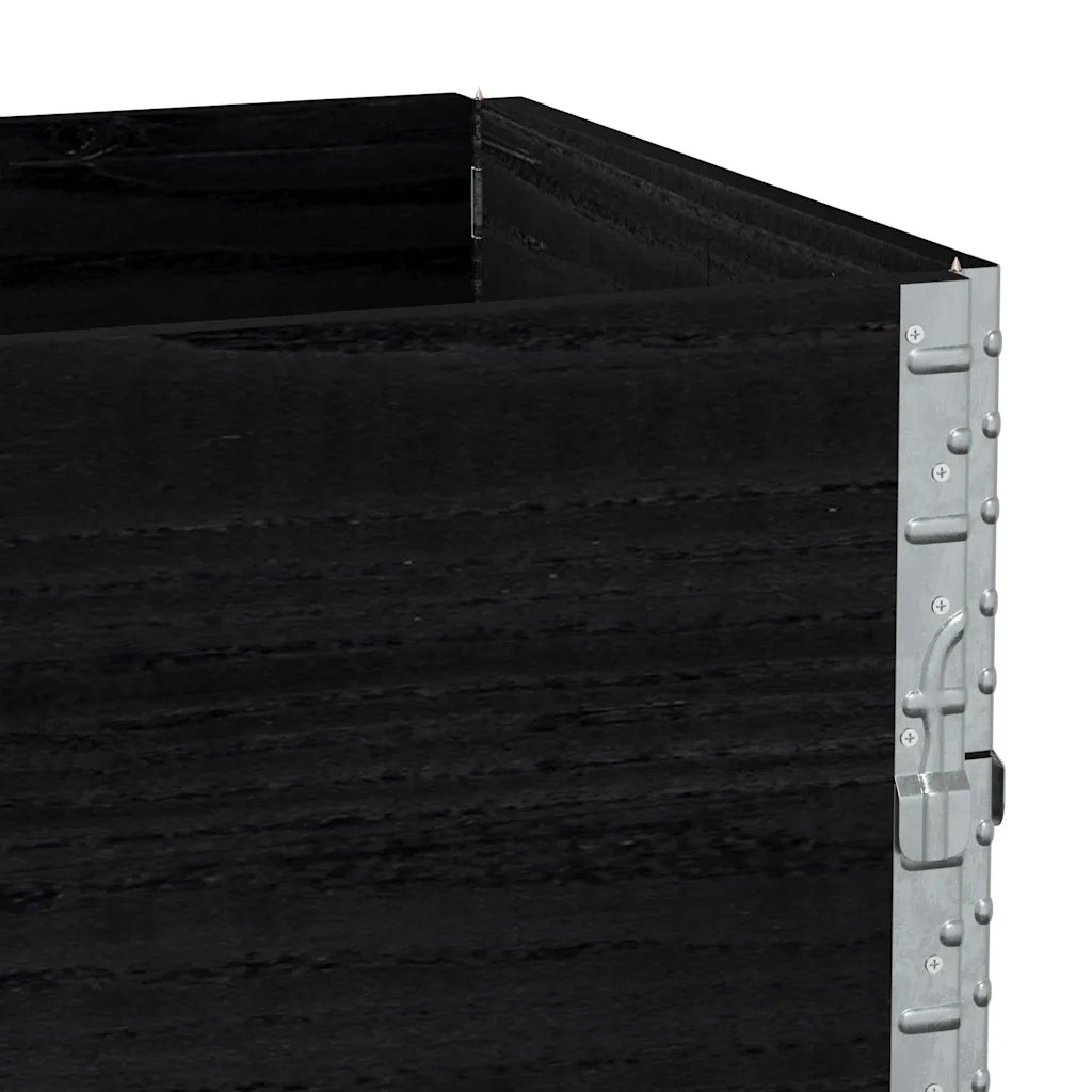 Paretali per Pallet 3 pz Neri 100x50cm Legno Massello di Pino CFW8475019
