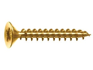 VITI PANEL-VIT TESTA SVASATA PIANA ACCIAIO OTTONATO- - ø mm.3x25 - 500 pezzi MUSTAD