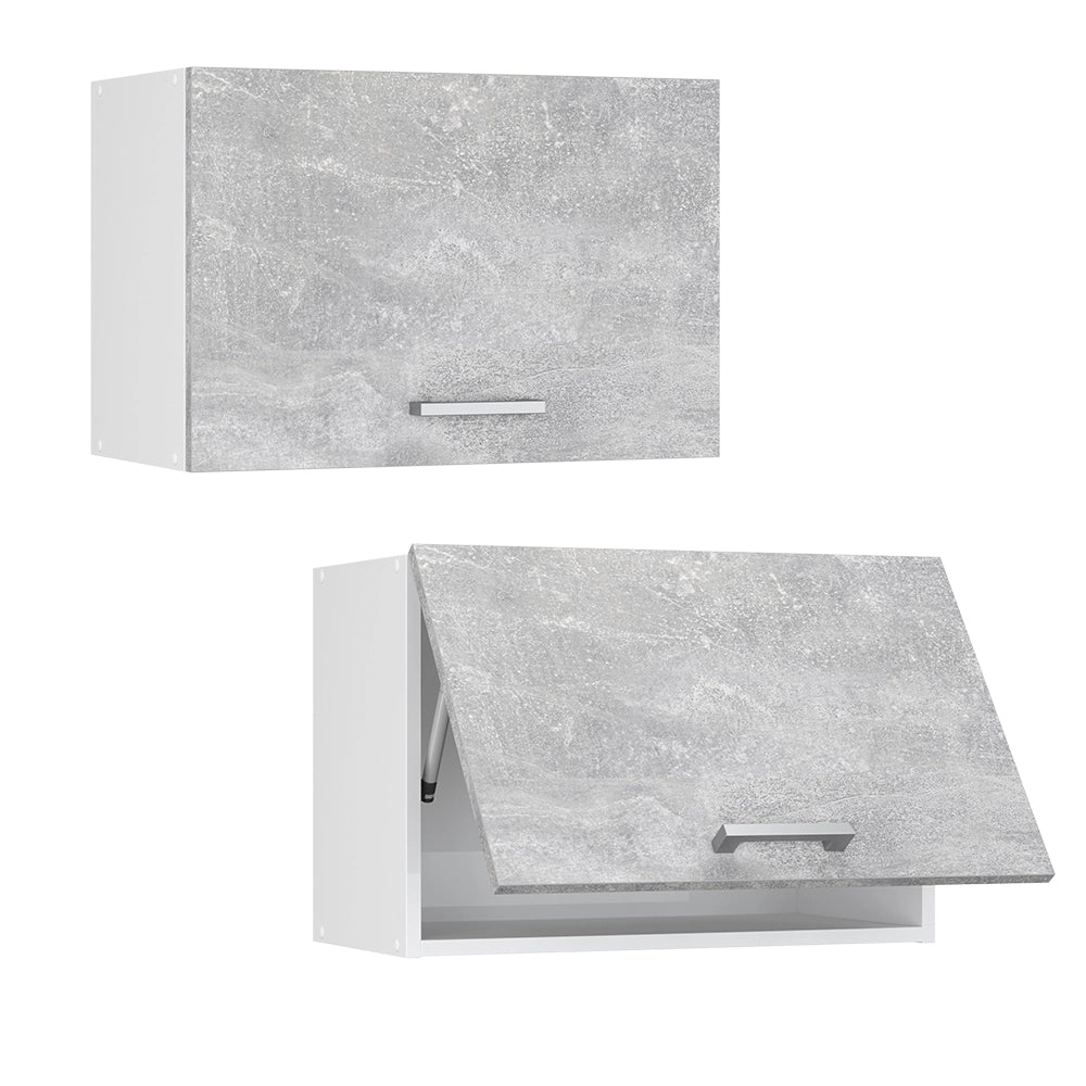 Pensile da cucina R-Line Calcestruzzo/Bianco 60 cm Piatto Vicco
