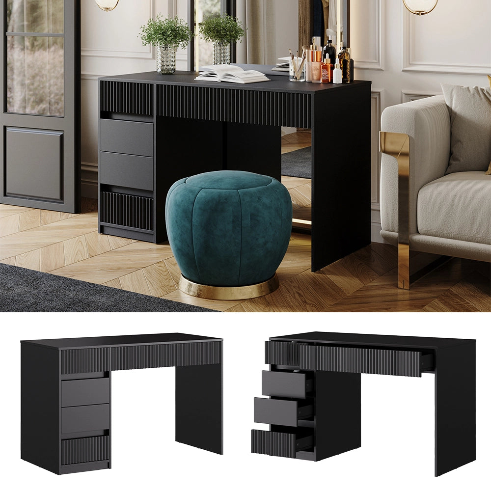 Vicco Tavolino da toilette Nero 120 cm Senza specchio