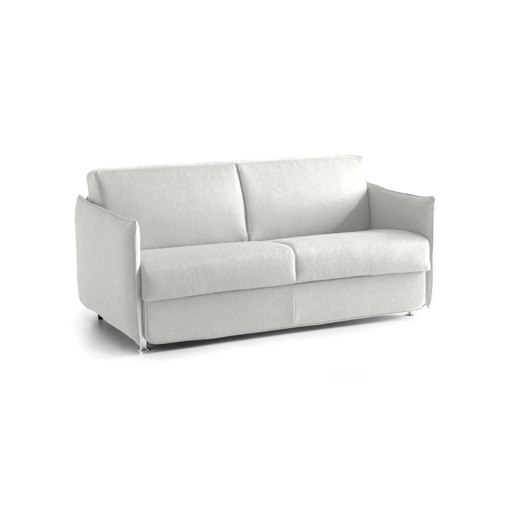 Trovo, Divano Letto 2 Posti Sfoderabile Made in Italy, 180x95 cm Grigio Chiaro