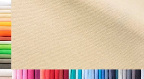 Tessuto XXL per metro | Doppio: 75 cm largo | Singolo: 150 cm largo | Colore: 03 Ivoia Chiara | 0,75 m lungo | 96% cotone, 4% elastan | Jersey | 1buy3 | Prezzo base per metro quadrato: € 11,10