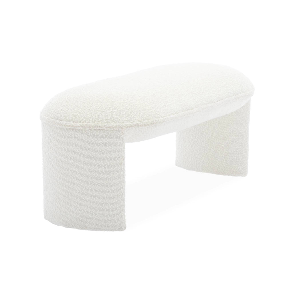Panca bouclé, crema