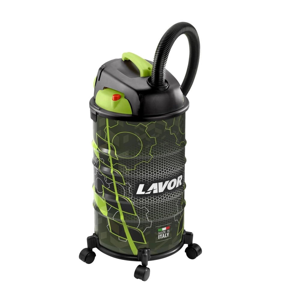Lavor RUDY 30S Bidone Aspiratutto Secco e Bagnato 30 L 1200 W Fusto in Acciaio Funzione Soffiaggio colore Nero Verde