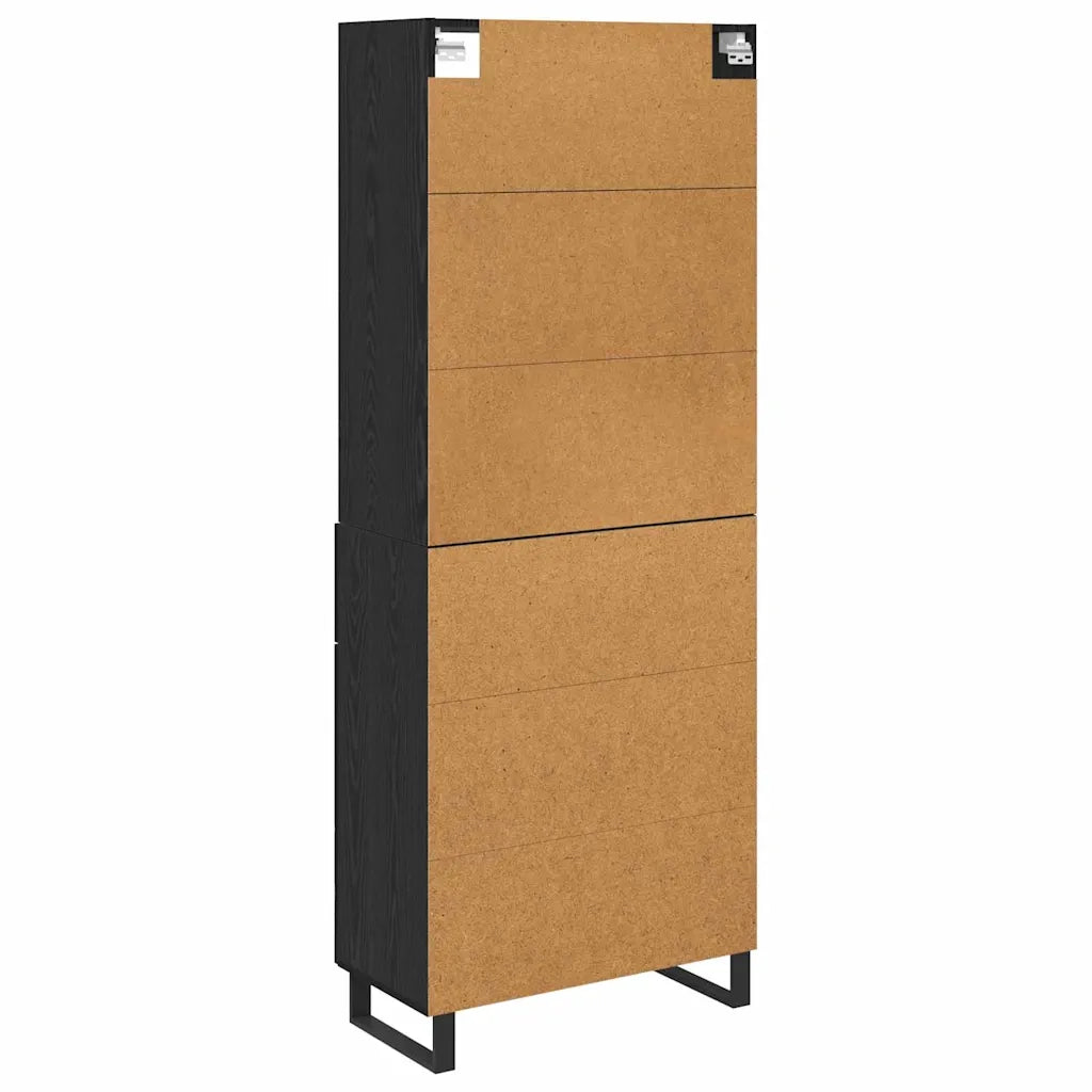 Credenza 2 pcs Rovere Nero 69,5 x 34 x 180 cm Legno multistrato