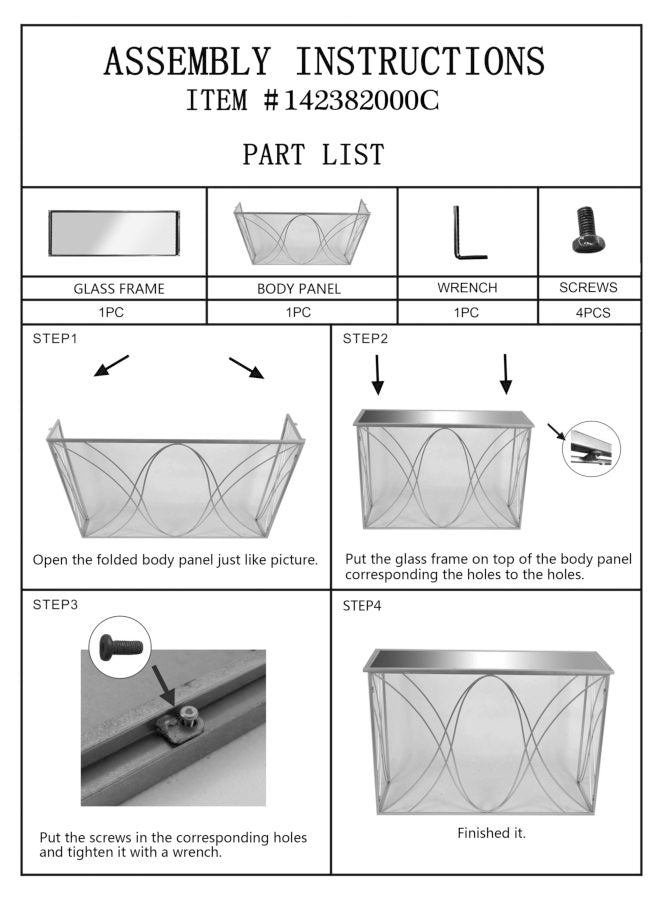 Console Exy 120x40x80 cm in Ferro e Specchio Oro e Argento