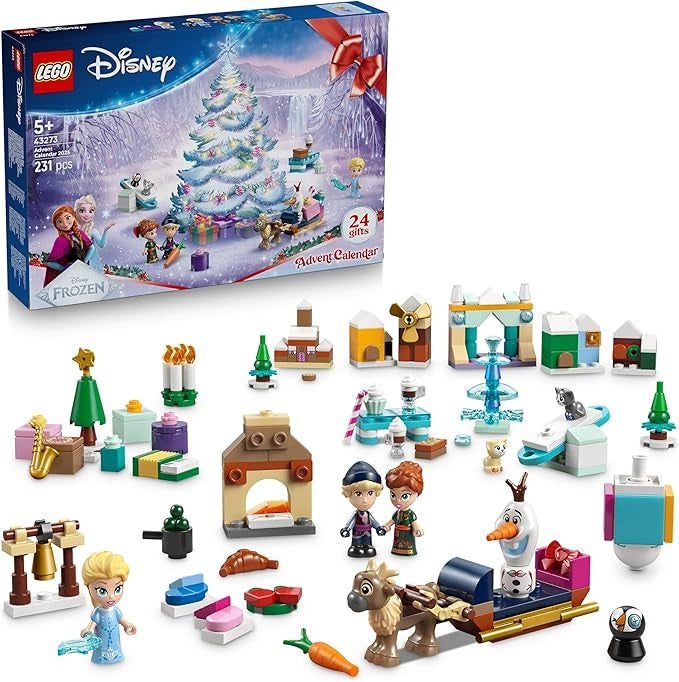 LEGO | Disney Frozen Calendario dell`Avvento 2025 - Gioco da Principessa da Costruire  - 24 Sorprese Natalizie come le M