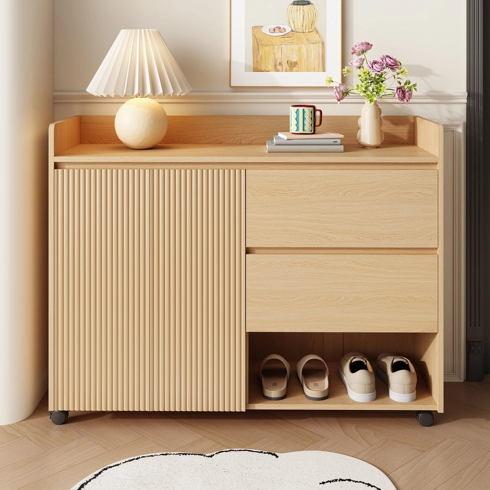 Scarpiera con Ante e Ripiani Regolabili ¨C MINIMAL ¨C Bianco