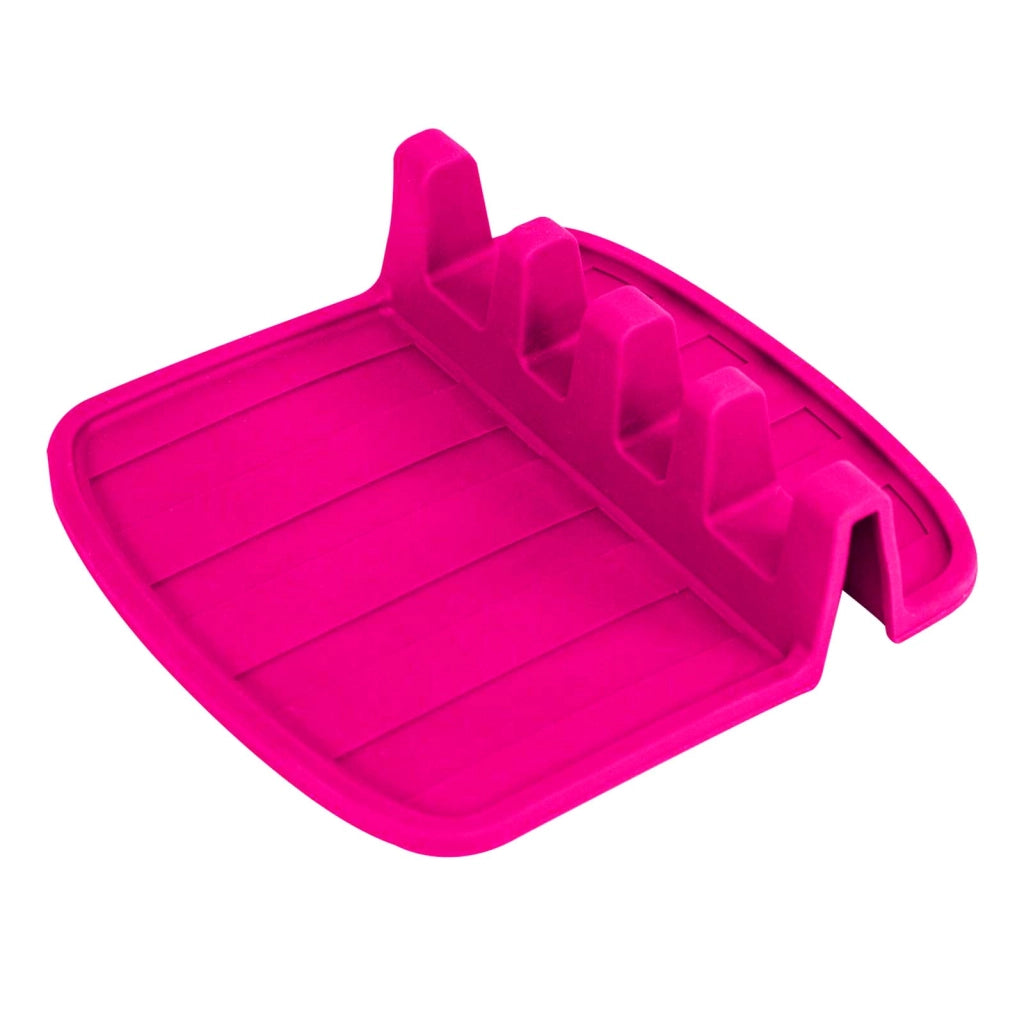Porta cucchiaio compatto in silicone antiscivolo 15x14 cm Rosa Alpina