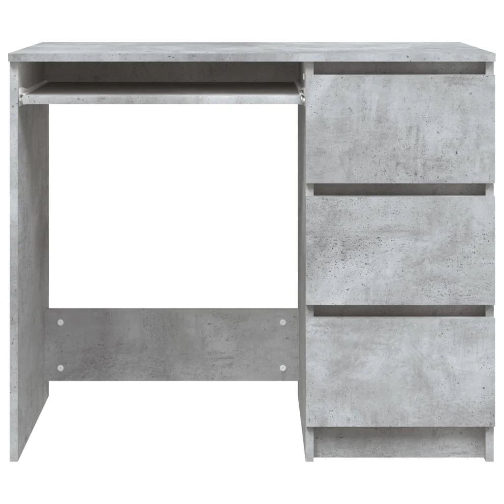 Scrivania tavolo postazione di lavoro mobile per computer studio 90 x 45 x 76 cm legno ingegnerizzato grigio 02_0023849