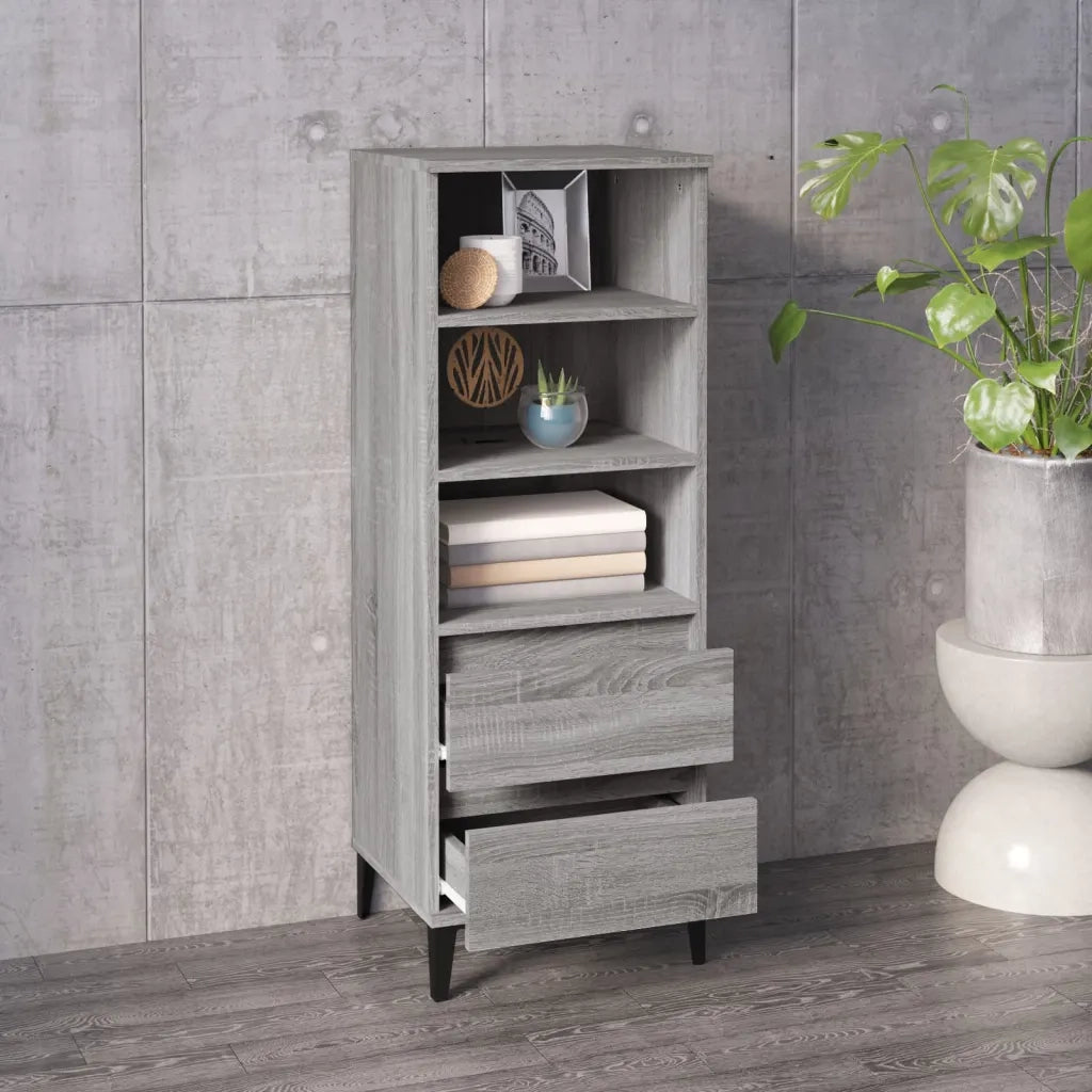 Credenza Grigio Sonoma 40x36x110 cm in Legno Multistrato cod mxl 26116