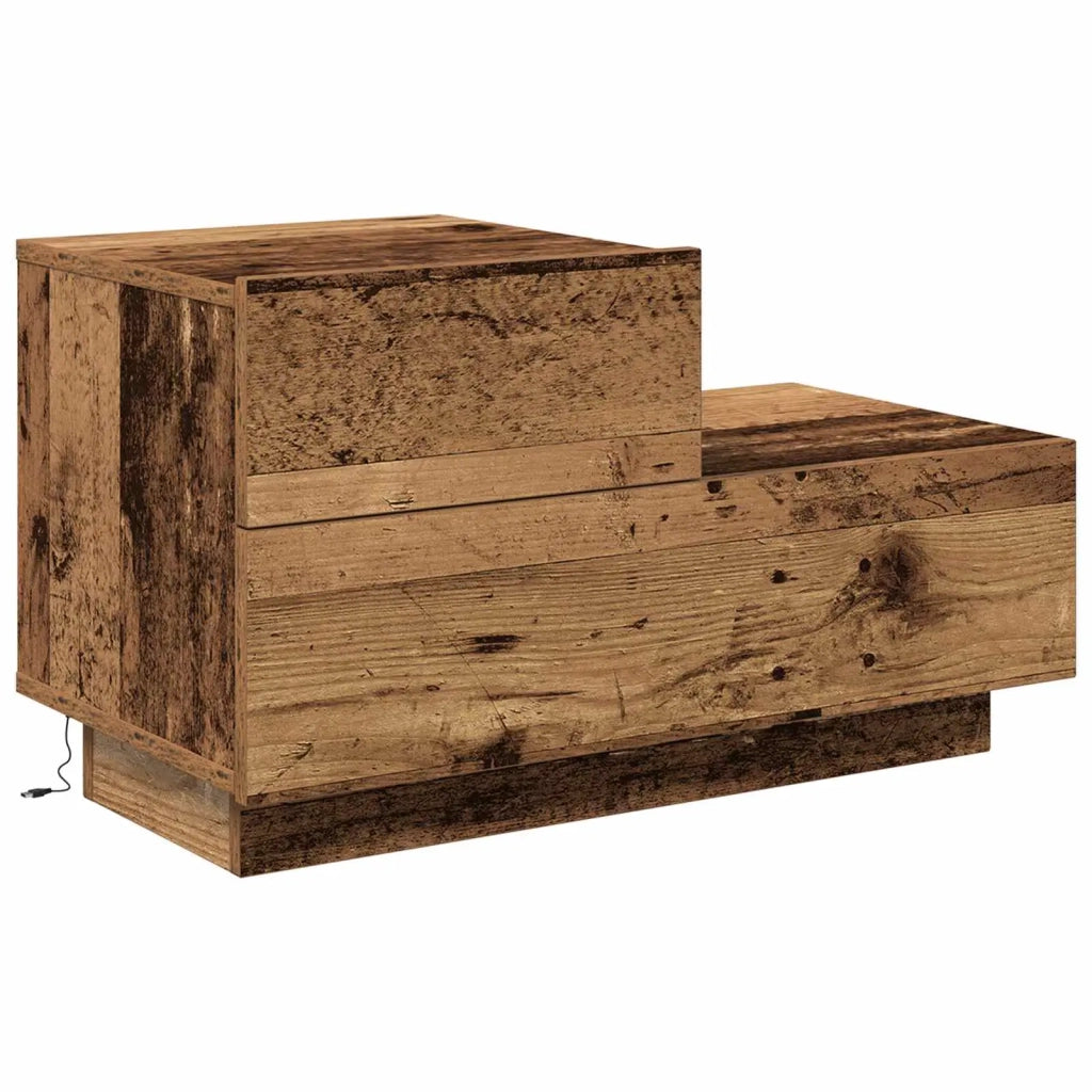 Comodino | Armadio da Notte | Mobiletto da notte con cassetto Legno vecchio 70 x 36 x 40,5 cm