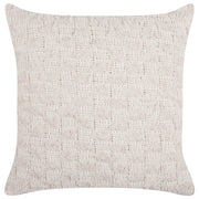 Cuscino decorativo Beige Tessuto 45 x 45 cm Motivo solido lavorato a maglia