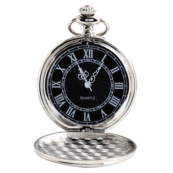 Orologio Vintage con Clessidra con Cinturino - Numeri Romani Classici - Casing in Argento - Accessorio Stiloso