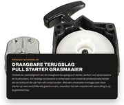 Avviamento Universale Portatile - Ritorno a Sfera per Motoseghe e Bushcutters - Montaggio - Distanza Ghiere 67mm - Lunghezza Cavo 85cm - Avviamento a Cavo