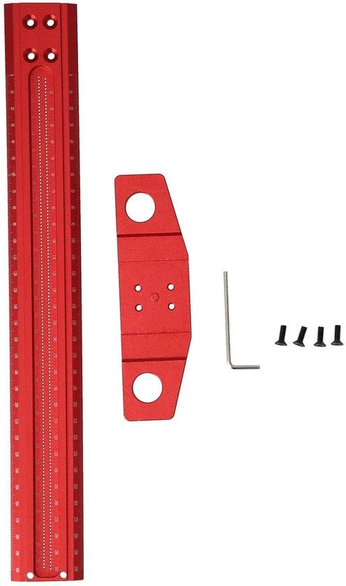 Misuratore T-tipico 300mm - Strumento di misura per angoli - Posizionamento - Misuratore in alluminio anodizzato - Progettazione leggera - Misuratore per angoli