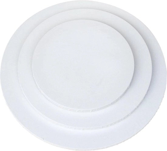 Tessuto di Lino Rond 30 cm - 4 Pezzi - Qualità Spessa - Pittura - 380 g/m2 Telaio per Pittura Grande