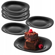 Set di 6 piatti da dessert KADAX da 21,5 cm, neri.