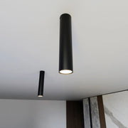 Plafoniera Moderna Faretto Marduk 1 Luce Acciaio Nero 30 Cm