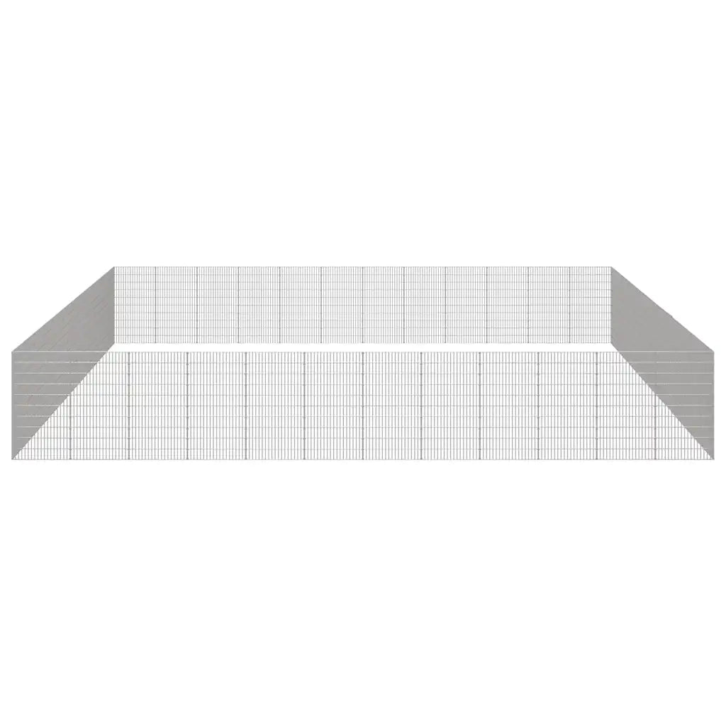 Recinto per Animali Ruspante 48 Pannelli 54x100cm Ferro Zincato 3321350